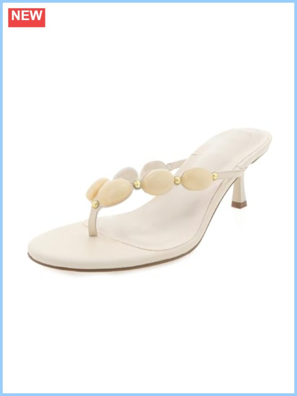 Jeweled Flip Flop Kitten Heels Strappy Thong Sandals Faux Leather